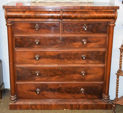 Lot 1207 - A Victorian mahogany Scotch chest, 126cm by...