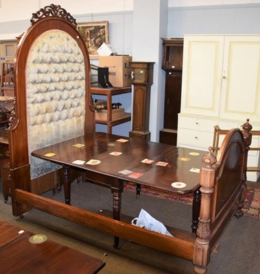 Lot 1222 - A Victorian mahogany half tester bed with...