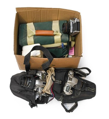 Lot 3375 - Various Cameras Nikon N75, Canon EOS500,...