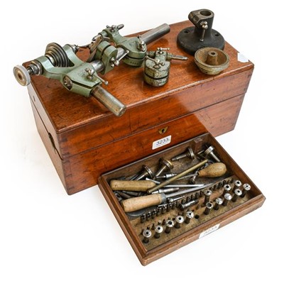 Lot 3233 - Watchmakers Lathe By Pultra (Manchester) with...