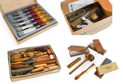 Lot 3256 - Various Woodworking Tools including three...
