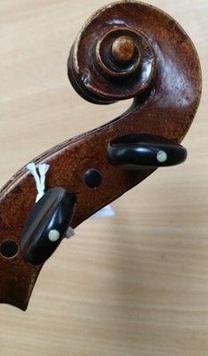 Lot 3019 - Violin 14 1/8" one piece back, baroque style...