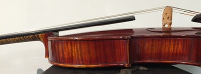 Lot 3007 - Viola 16" two piece back, ebony fingerboard,...