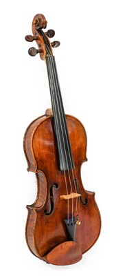 Lot 3017 - Violin 14 1/4" two piece back, ebony...
