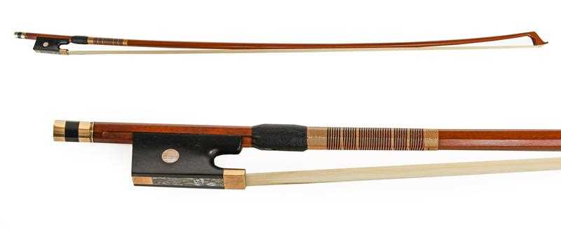 Lot 3030 - Violin Bow By Howard Green stamped with makers...
