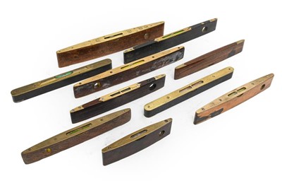 Lot 3212 - Spirit Levels brass/rosewood and others...