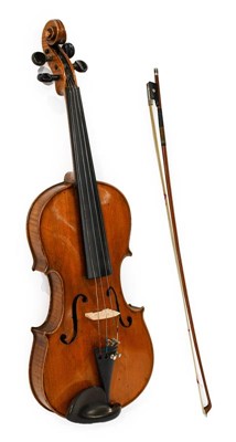 Lot 3027 - Violin 14" two piece back, no label, ebony...