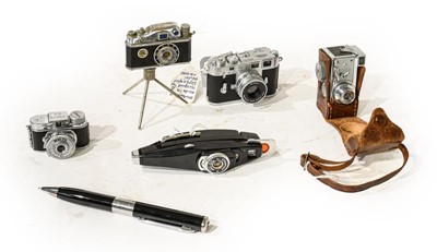 Lot 3388 - Various Subminature Cameras Steky in leather...