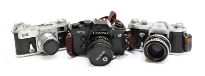 Lot 3273 - Contax Three Cameras (i) RTS II Quartz with...