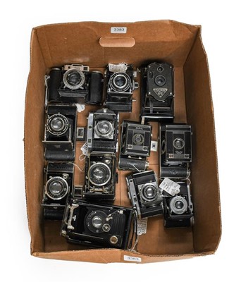 Lot 3383 - Various Folding Cameras including Agifold,...