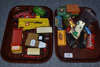 Lot 338 - A collection of toy vehicles