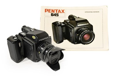 Lot 3342 - Pentax 645 Camera no.1007181 with SMC Pentax-A...