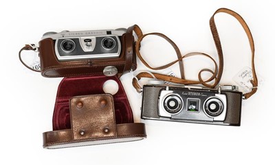 Lot 3397 - Wray Stereo Camera no.001390 in leather case;...