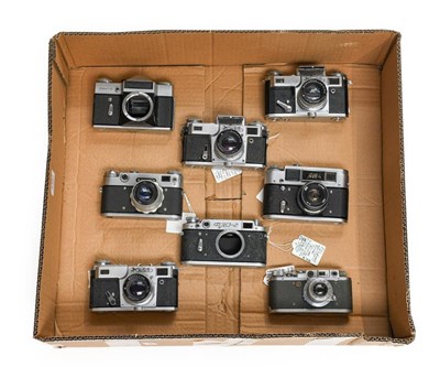 Lot 3387 - Various Soviet Cameras including Zorki (Leica...