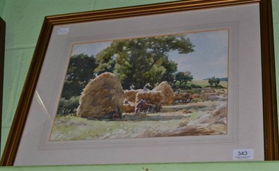 Lot 343 - David Foggie RSA, RSW (1878-1948) ";Rich Harvest";, signed and dated 1942, bears Royal Society...