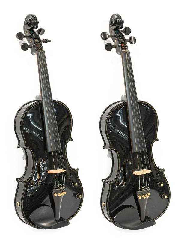 Lot 3034 - Violins both full size fitted with fitted with...