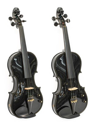 Lot 3034 - Violins both full size fitted with fitted with...