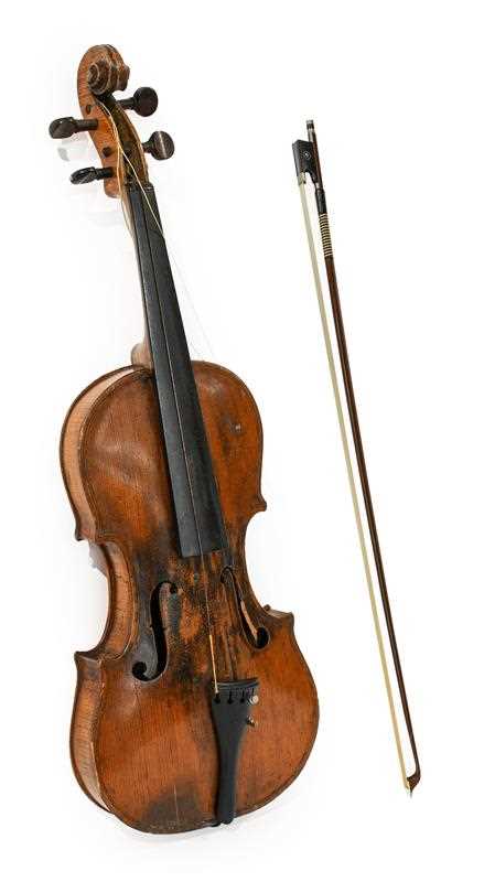 Lot 3025 - Violin 14" two piece back, ebony fingerboard...