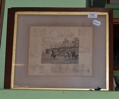 Lot 348 - Four framed hunting prints by Frank Paton