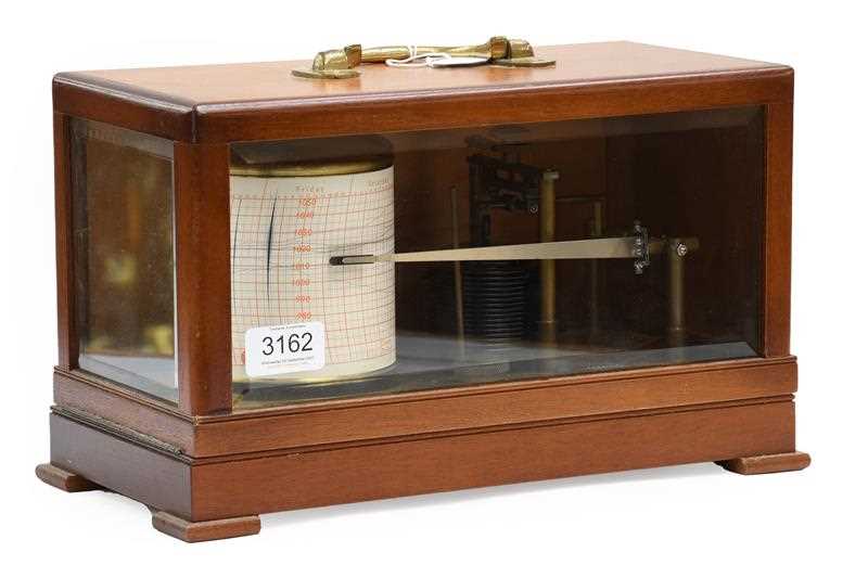 Lot 3162 - Casella Barograph with black lacquered vacuum...