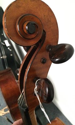 Lot 3002 - Cello 29 7/8" two piece back, labelled...