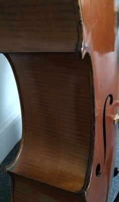 Lot 3002 - Cello 29 7/8" two piece back, labelled...