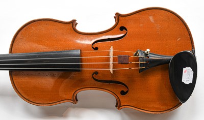 Lot 3021 - Violin 14 1/8" two piece back, ebony...