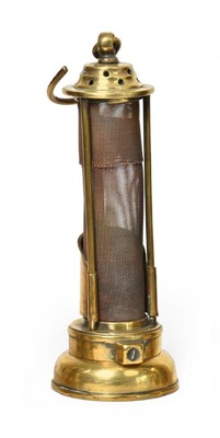 Lot 3174 - Naylor Mining Lamp with three pillars and two...