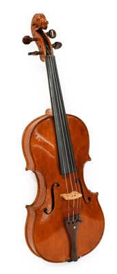 Lot 3022 - Violin 14" one piece back ebony fingerboard...