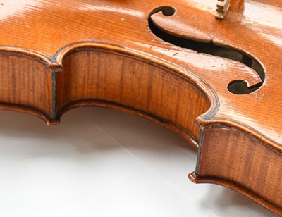 Lot 3015 - Violin 14 1/4" two piece back, ebony...