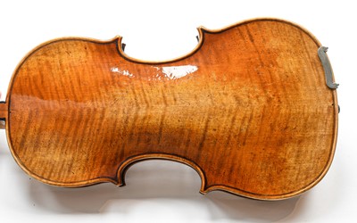 Lot 3014 - Violin 13 7/8" two piece back, ebony...