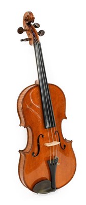 Lot 3016 - Violin 14 1/4" two piece back, ebony...