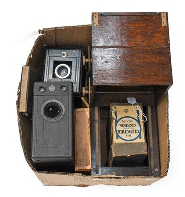 Lot 3372 - Various Cameras including part of wooden...