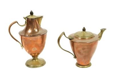 Lot 2063 - An Arts & Crafts Brass and Copper Kettle on...