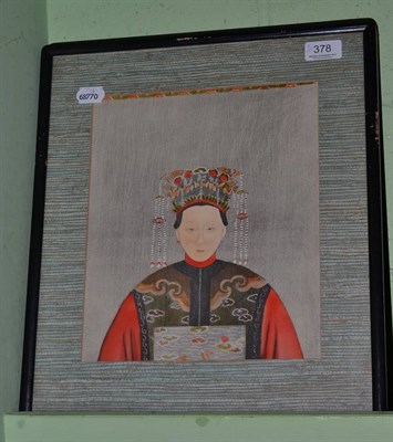 Lot 378 - Pair of framed Chinese watercolours