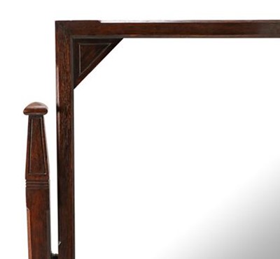 Lot 2246 - An Arts & Crafts Stained Oak Cheval Mirror,...