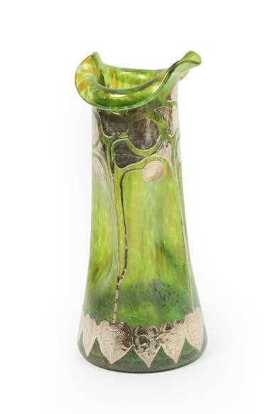 Lot 2056 - An Art Nouveau Loetz Green Iridescent Glass...