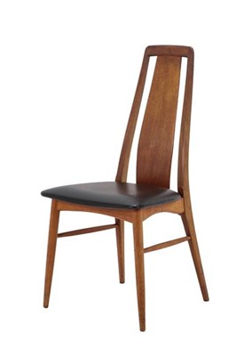 Lot 2264 - A Set of Six (4+2) Danish Eva Teak Chairs,...