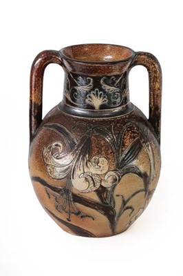 Lot 2006 - A Martin Brothers Stoneware Twin-Handled Vase,...