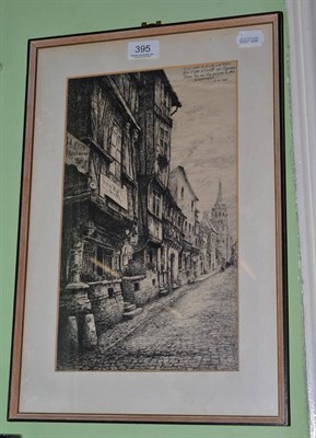 Lot 395 - French School (19th/20th century), Legends of the old houses of Normandy, pen and ink