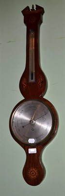 Lot 400 - A Georgian Masonic mahogany cased wheel barometer, the silvered dial with Masonic symbol and signed