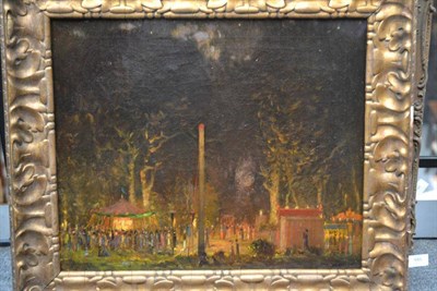 Lot 846 - Louis Auguste Sargent (1881-1965)  "Hampstead Fair, Night " Signed and indistinctly dated 19,...