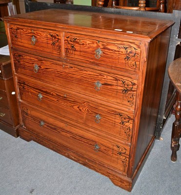 Lot 427 - Victorian painted pitch pine chest of drawers