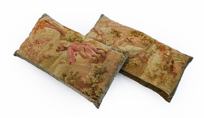 Lot 2171 - A Pair of 18th Century Needlework Cushions,...