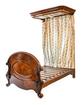 Lot 1387 - A Victorian Figured and Burr Walnut Half...