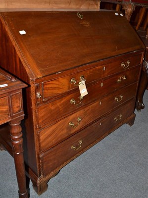 Lot 435 - A George III mahogany writing bureau