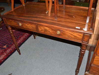 Lot 436 - A two drawer mahogany side table