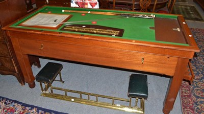 Lot 443 - A Sams Bros. Ltd. bar billiards table with accessories