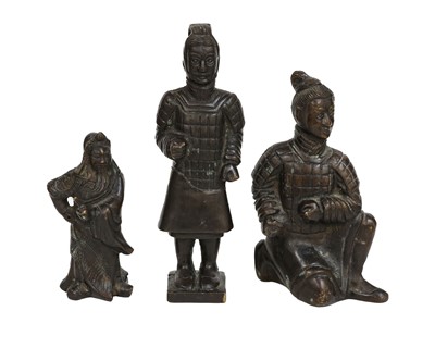 Lot 107 - A Chinese Bronze Figure of a Dignitary, 19th...