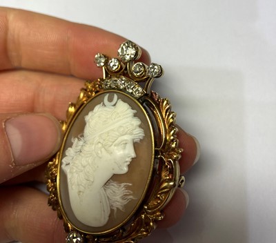 Lot 2279 - A Late 19th Century Russian Cameo and Diamond...